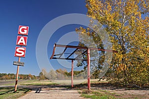 Old Abandoned Gas Station rural Eastern Texas