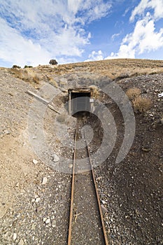 Old abandoned gold mine entrance