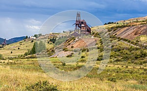 Old abandoned gold mine in the Rocky Mountains of Colorado