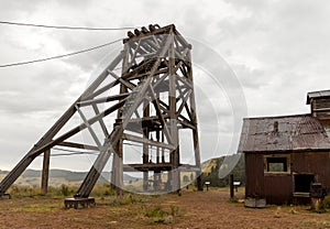 Old abandoned gold mine in the Rocky Mountains of Colorado