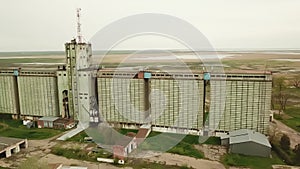 old abandoned Grain elevator. building of industrial complex