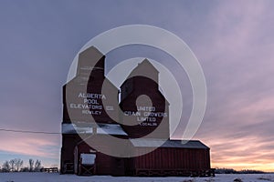 Old abandoned grain elevator, Rowley