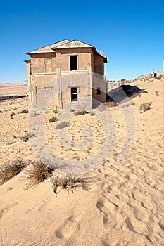 Old abandoned house in desert