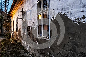 Old abandoned house in the evening light, Nitra