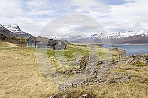 Old abandoned house within Icelandic landscape