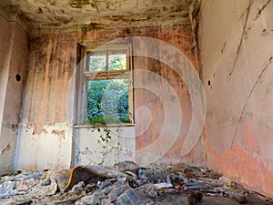 Old abandoned house interior