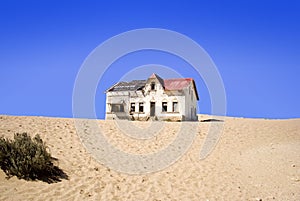 Old abandoned house at kolmanskop Namibia