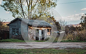 Old abandoned house in ruin in the middle of nowhere