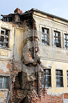 Old abandoned house ruin