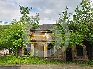 Old abandoned house in serbian village. Southeast of Serbia. photo