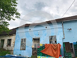 Old abandoned house in serbian village. Southeast of Serbia. photo