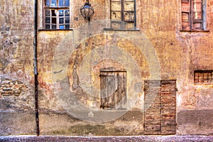 Old abandoned house. Serralunga D'Alba, Italy. photo