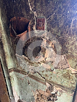 Old abandoned house in village.Ruins