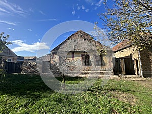 Old abandoned house in village.Ruins