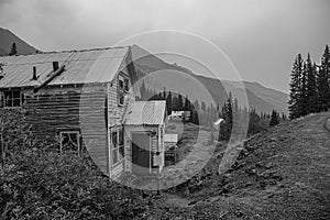 Old Abandoned Houses at Red Mountain Mining Town, Between Ouray and Silverton Colorado