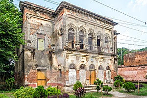 Old, abandoned houses on the street Panam Nagar in Sonargaon - Bangladesh photo