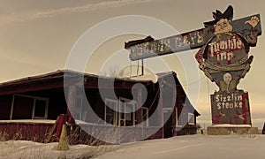 An abandoned Inn along the highway