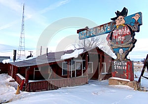 An abandoned Inn along the highway