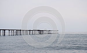 Old Abandoned Jetty at Alleppey Beach, Kerala, India - Natural Background