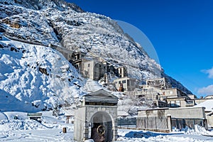 Old abandoned lead and zinc mine in Cave del Predil