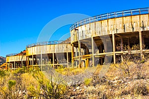 Old Abandoned Mining Structures In Bisbee, Arizona