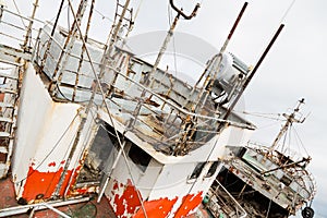 Old abandoned non-working ship