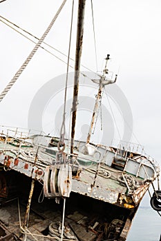 Old abandoned non-working ship