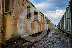 Old and abandoned passenger train