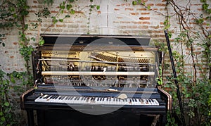 Old abandoned piano