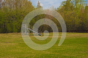 The old metal slide in the Playground