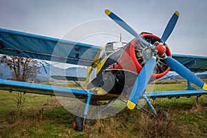 Old abandoned propeller plane