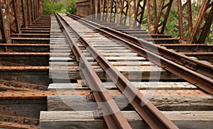 Old abandoned railroad bridge