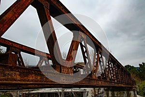 Old abandoned railroad bridge