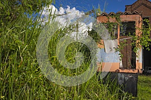 Old abandoned railroad car