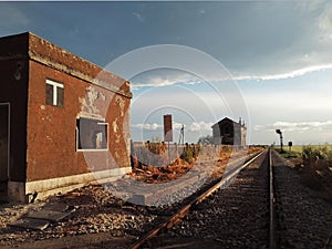 Old Abandoned Railway station in Puglia, southern Italy