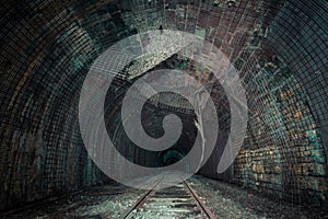 An old abandoned railway tunnel decayed for decades a lost place