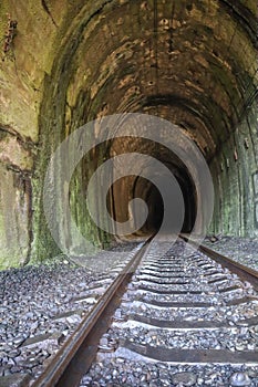 old abandoned railway tunnel in the middle of nowhere