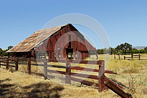 Old Abandoned Red Barn