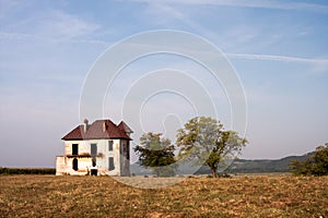 Old, abandoned, ruined house