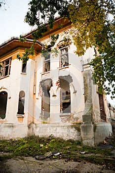 Old, abandoned, ruined house