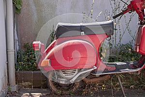 Old abandoned scooter