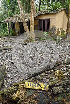 Old abandoned tourist resort in the jungle of Chitwan national park, Nepal