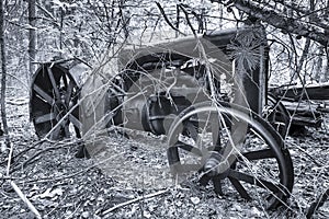 Old Abandoned Tractor in Woods