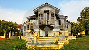 Old abandoned traditional malay house in Kuala Kangsar