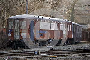 Old abandoned train, the slums.