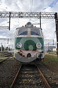 Old abandoned trains on a railway siding in Poland