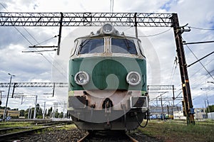 Old abandoned trains on a railway siding in Poland