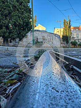 Old abandoned Tram rails