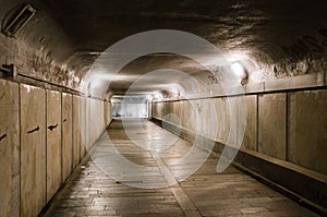 Old abandoned underground tunnel