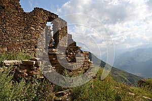 Old abandoned village Goor in Dagestan, Russia